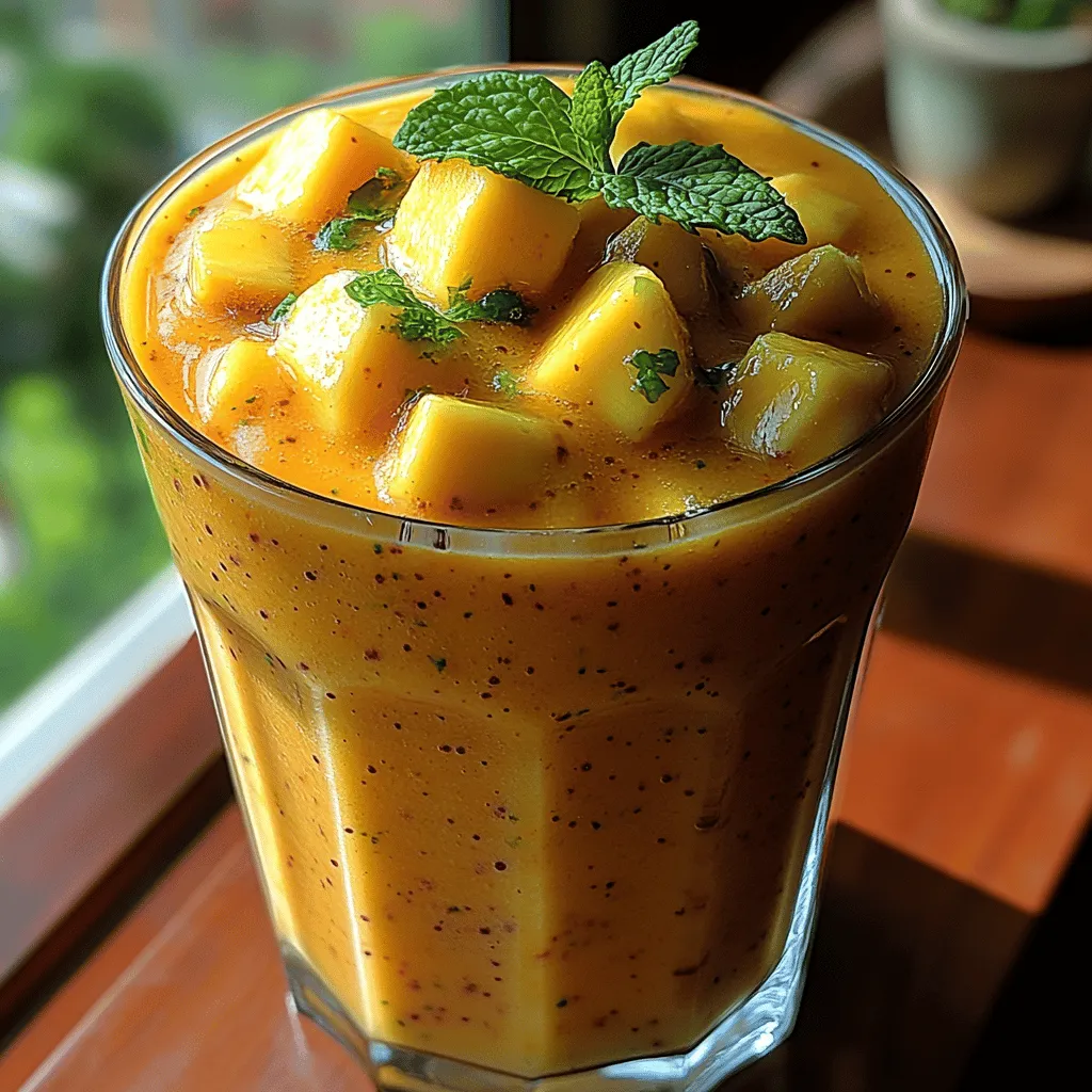 Die Basis unseres Tropischen Freude Mango Smoothies sind die reifen Mangoes. Diese tropischen Früchte sind nicht nur unglaublich lecker, sondern auch voller Nährstoffe. Mangoes sind reich an Vitaminen und Mineralstoffen, insbesondere Vitamin A, C und E.
