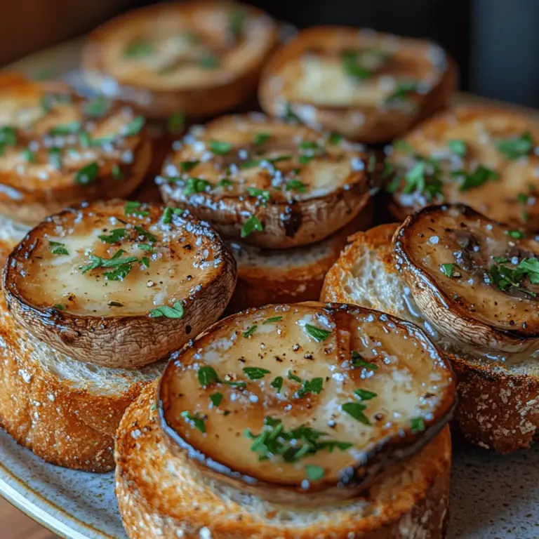 Die Hauptdarsteller in diesem Rezept sind die Pilze, die für ihren herzhaften Geschmack und ihre zarte Textur bekannt sind. Frische Champignons sind leicht erhältlich und bieten einen milden, angenehmen Geschmack, während Crimini-Pilze – auch bekannt als Braune Champignons – eine intensivere, nussige Note mitbringen. Sie können je nach Vorliebe wählen, aber beide Sorten werden hervorragend in diesem Gericht harmonieren.