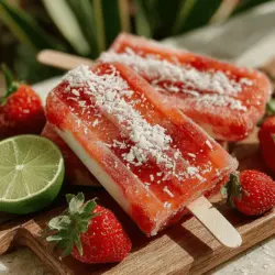 Eis am Stiel hat sich in den letzten Jahren zu einem absoluten Trend entwickelt. Ob im Sommer am Strand, beim Picknick im Park oder einfach als süße Erfrischung zu Hause – die Vielfalt an Geschmacksrichtungen und Formen ist schier endlos. Selbstgemachte Popsicles sind besonders beliebt, da sie einfach zuzubereiten sind und man die Zutaten nach eigenen Vorlieben anpassen kann. Ganz gleich, ob man auf der Suche nach einer gesunden Alternative zu herkömmlichem Eis ist oder einfach nur etwas Neues ausprobieren möchte, diese Erdbeer-Kokos-Pops sind die perfekte Wahl.