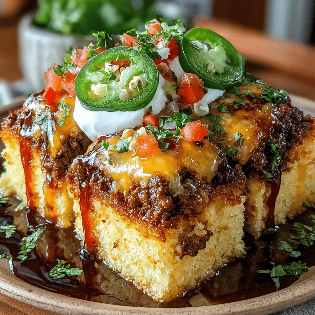 Die Tex-Mex-Küche ist bekannt für ihre lebendigen Aromen und herzhaften Gerichte, die aus einer Mischung von mexikanischen und amerikanischen Einflüssen entstanden sind. Enchiladas sind ein klassisches Beispiel dafür, wie diese beiden Küchen harmonisch miteinander verschmelzen. Traditionell werden Enchiladas mit Tortillas gefüllt und mit einer köstlichen Sauce überzogen. In diesem Rezept wird jedoch eine innovative Wendung präsentiert: Der Cornbread-Boden sorgt für eine wunderbar süße und saftige Basis, die perfekt zu der würzigen Füllung aus Hackfleisch, Bohnen und Käse passt.